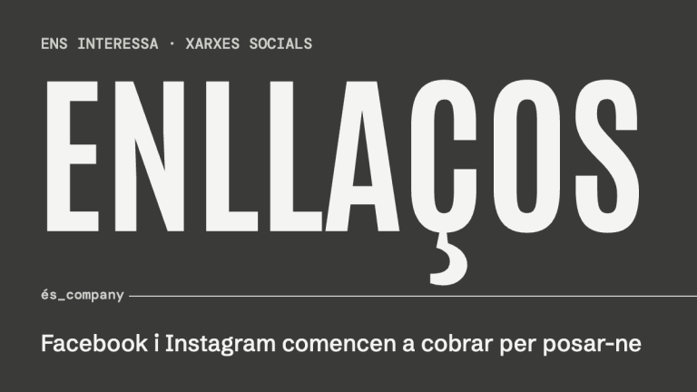Facebook i Instagram comencen a cobrar per posar enllaços